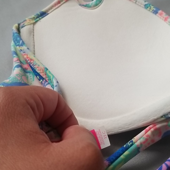 EUC Victoria's Secret Neon Paisley Push up 32C 2 piece Bikini - Picture 5 of 7